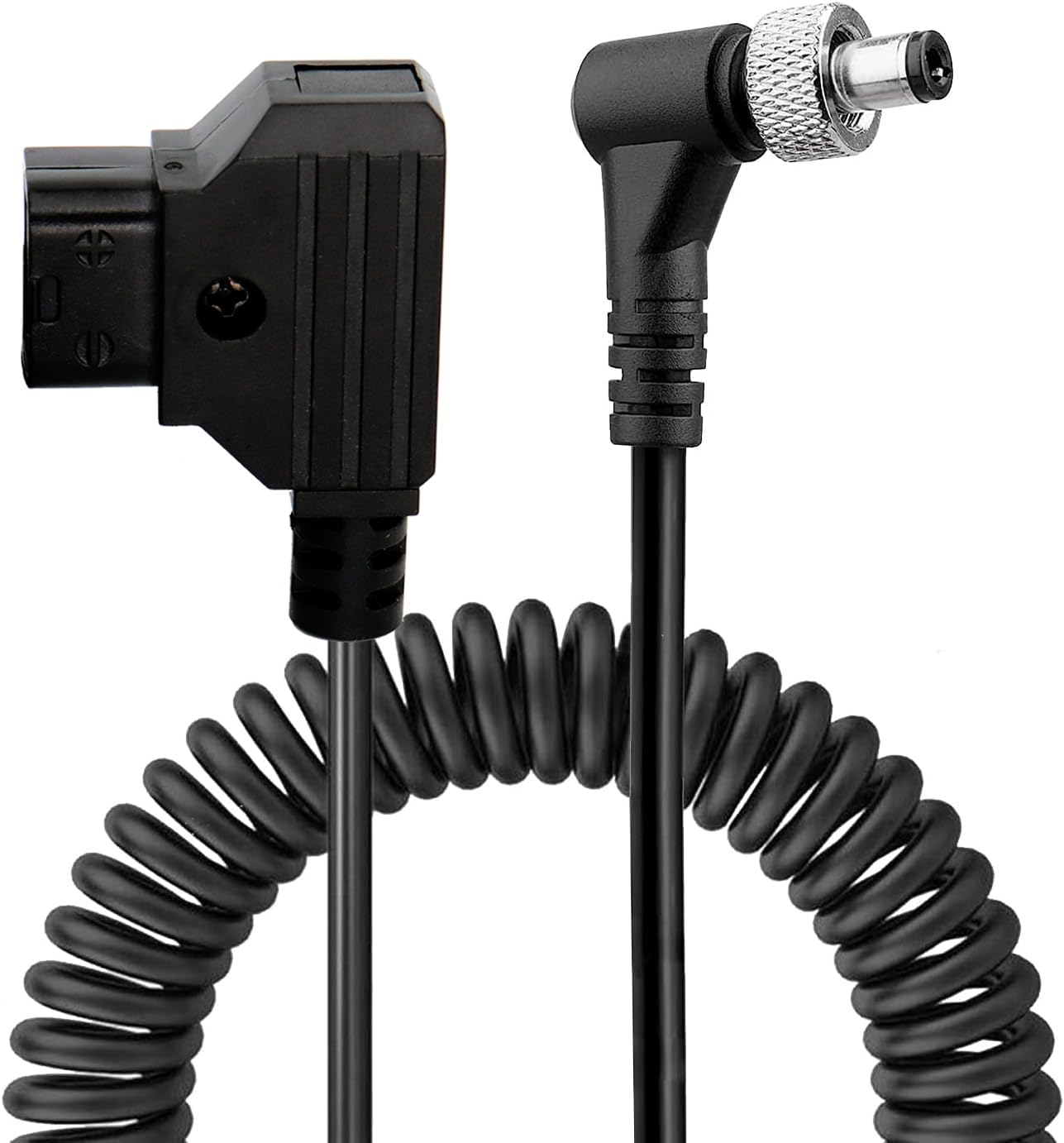 SZYingXian Power Coiled Cable D-tap/P-tap to Locking DC2.5 for SmallHD Monitor DC Power Spring Cable, Atomos Monitor, Touchscreen Hollyland Mars 400s