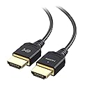Cable Matters [Ultra High Speed HDMI Certified] 48Gbps Ultra Thin HDMI 2.1 Cable - 4.9ft, Supports [8K@60Hz, 4K@240Hz, HDR & Dolby Vision], Slim