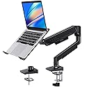 HUANUO 2 in 1 Function Laptop Mount with Tray, Fits 13-34? Monitors & Up to 17? Notebook, Ergonomic Laptop Arm with Full Motion Adjustment, Laptop