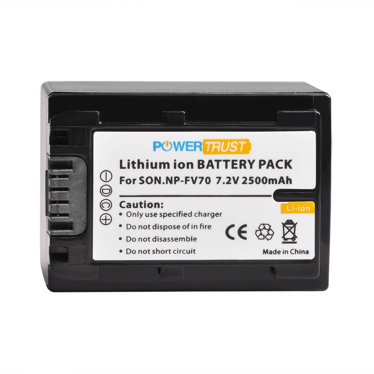 PowerTrust NP-FV70 Battery and LCD USB Charger for Sony HDR-CX190 HDR-CX200 HDR-CX210 HDR-CX220 HDR-CX230 HDR-CX260V HDR-CX290 HDR-CX380 HDR-CX430V