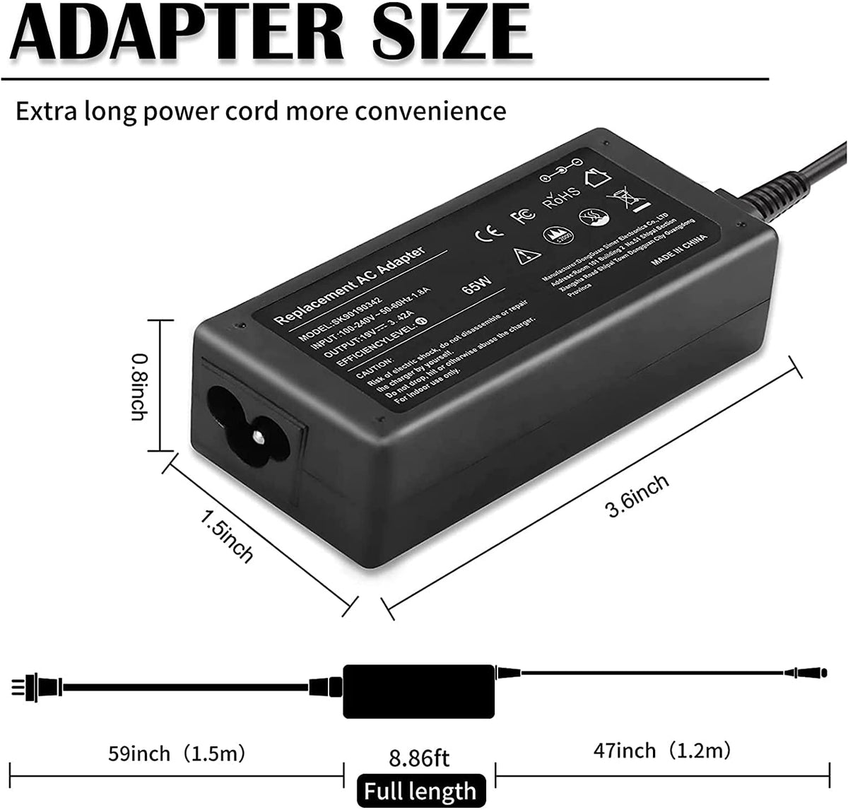 TSKYBEAR 65W Laptop Charger Compatible with Lenovo Thinkpad T460 T470 T470S T430 T440 T440S T440P T450 T460S T560 E440 E450 E550 E560 G50 G50-45