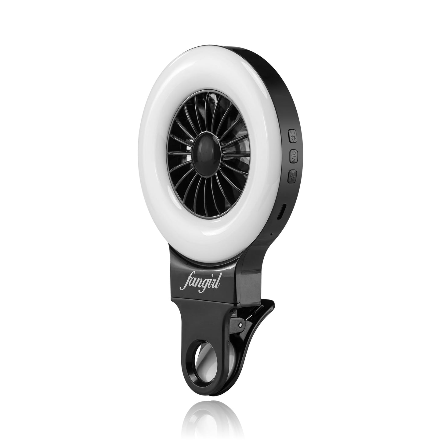 Fangirl: 2-in-1 Clip on Phone Fan and Selfie Ring Light