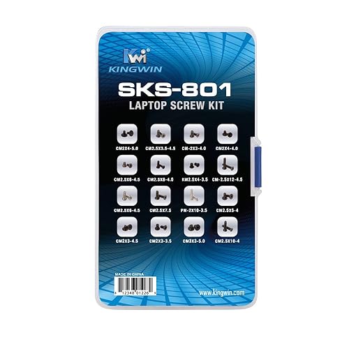 Kingwin 80 Pieces Assorted Notebook Replacement Screw Kit Set, Compatible with Most Laptops, HP, Dell, Samsung, IBM, Lenovo, Sony, Acer, Asus,