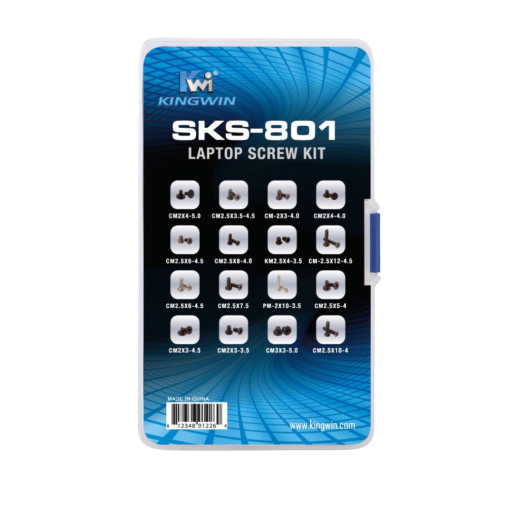 Kingwin 80 Pieces Assorted Notebook Replacement Screw Kit Set, Compatible with Most Laptops, HP, Dell, Samsung, IBM, Lenovo, Sony, Acer, Asus,