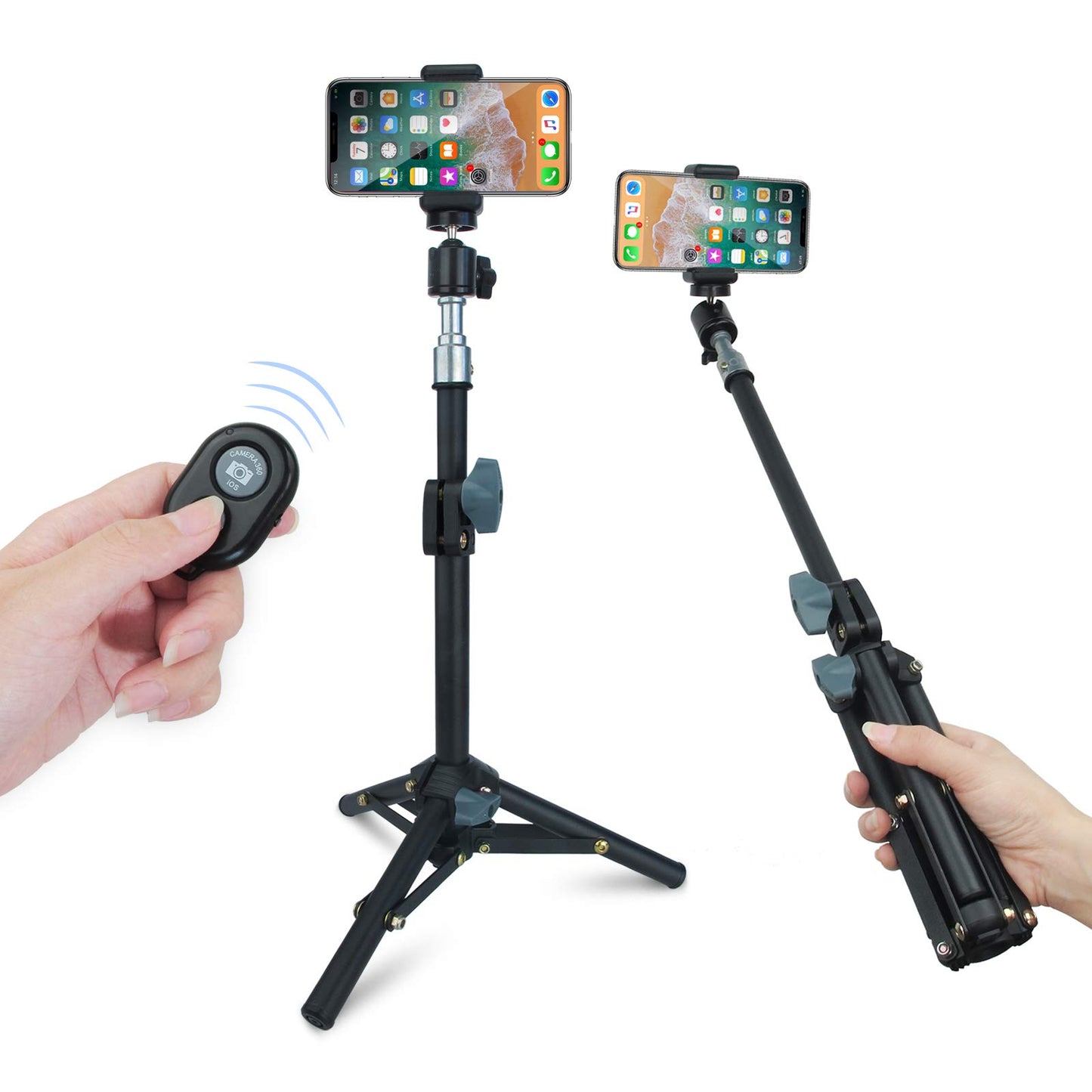Selfie Stick Tripod LINCO Lincostore Lightweight Portable Phone Tripod Professional Heavy Duty with Bluetooth Wireless Remote for Apple Android