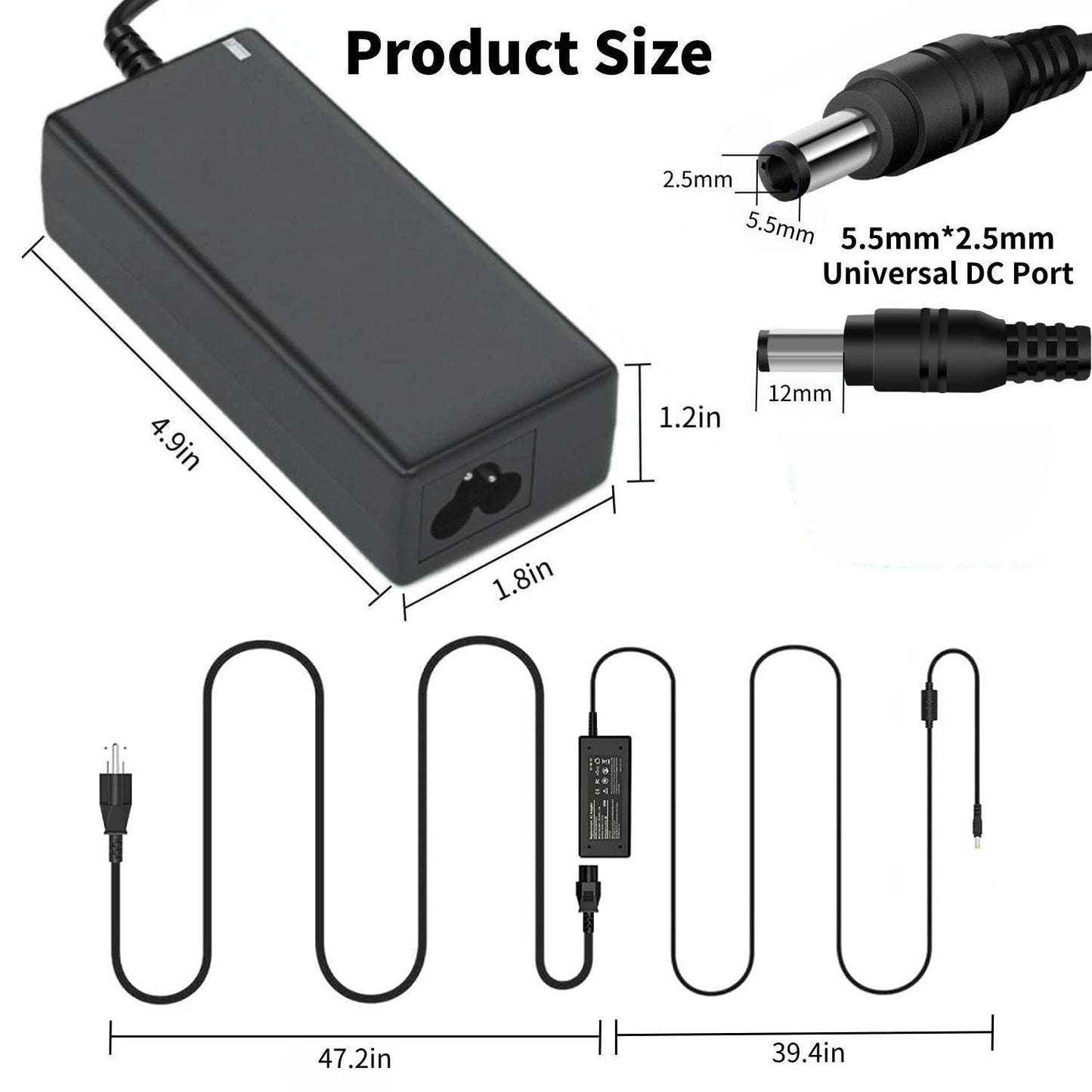 Replacment for JBL Extreme 2 Charger 19V AC DC Power Adapter Compatible with JBL Xtreme 2 / Extreme/Boombox, 6.6Ft Power Supply