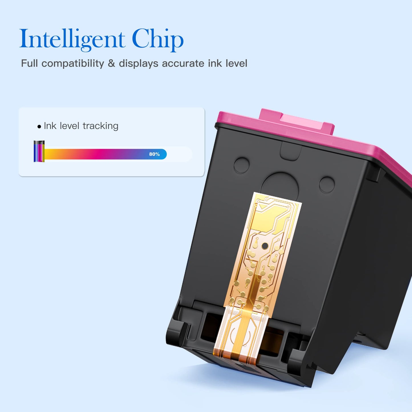 61XL Color Ink Cartridges Replacement for HP 61 Color Ink Cartridge High Yield for HP Envy 4500 5530 4502 5535 Deskjet 1000 1056 1510 1512 1010 1055