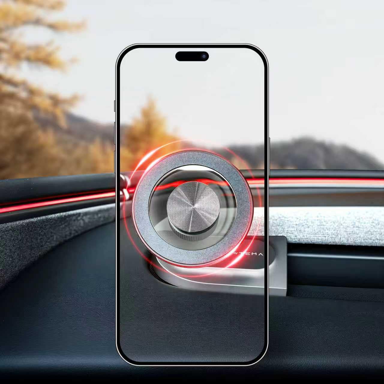 Magnetic Phone Mount for 2025 2026 Tesla Model Y Juniper, Driver-Side Vent MagSafe Phone Holder for 2024-2026 Tesla Model 3 Highland, Tesla Model Y