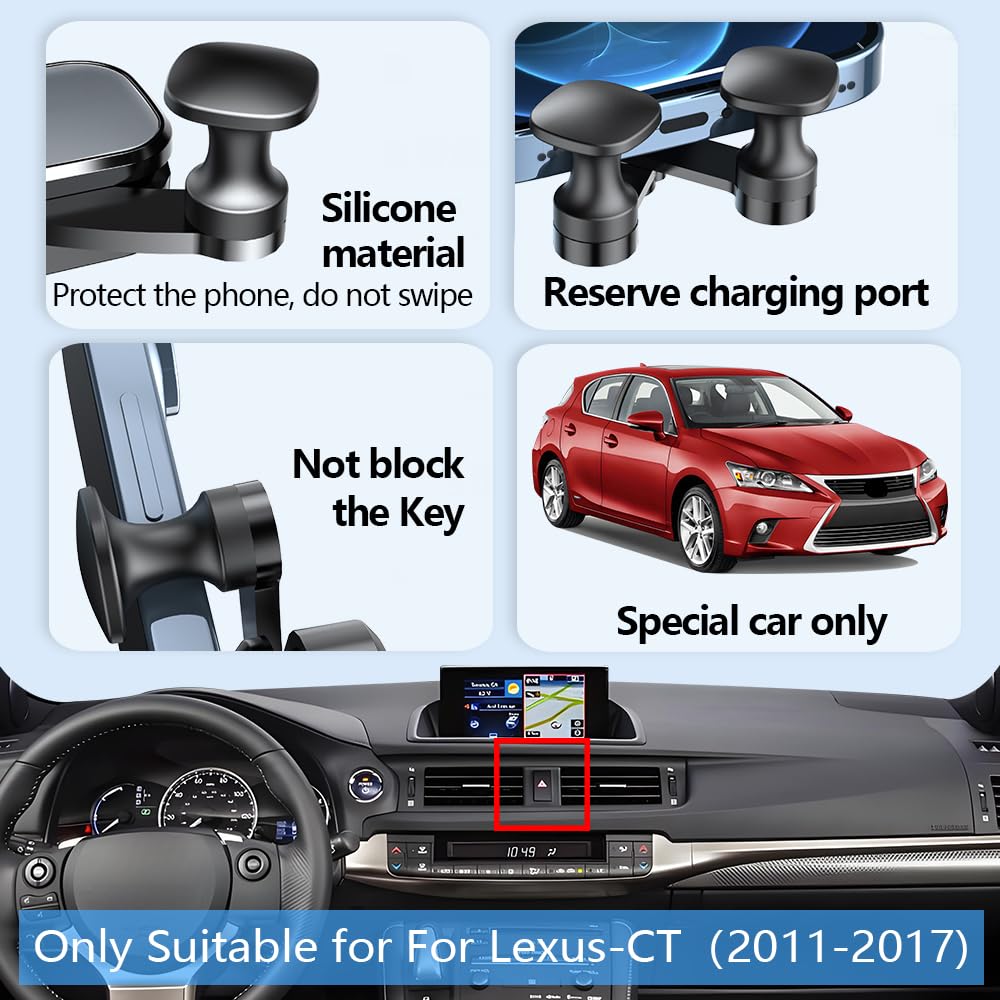 LUNQIN Car Phone Holder Mount for Lexus CT 200h 2011 2012 2013 2014 2015 2016 2017 Auto Accessories Navigation Bracket Interior Decoration Dash Board