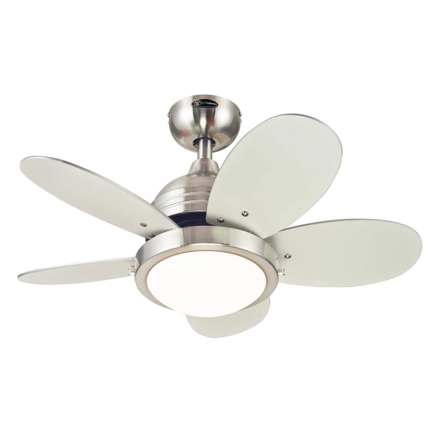 Westinghouse Roundabout Ceiling Fan with Light, 30-Inch, Brushed Nickel
