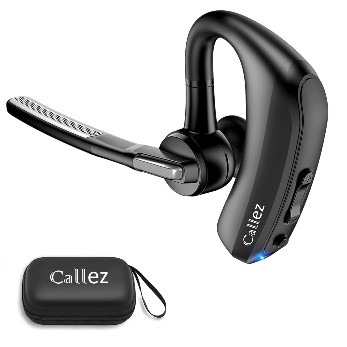Callez Bluetooth Headset V5.0, Bluetooth Earpiece with CVC8.0 Dual Mic Noise Cancelling Wireless Headset for iPhone Android Cell Phone Trucker