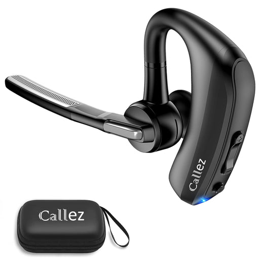 Callez Bluetooth Headset V5.0, Bluetooth Earpiece with CVC8.0 Dual Mic Noise Cancelling Wireless Headset for iPhone Android Cell Phone Trucker