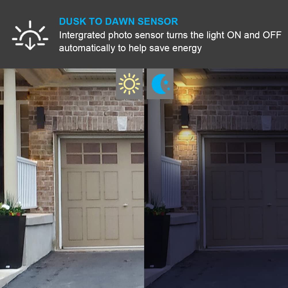 iYogaled 2 Pack Up Down Outdoor Wall Lights, Patio Wall Light Fixture, Oil Rubbed Bronze Porch Lights Outside Wall, Anti Rust Waterproof Outdoor Wall