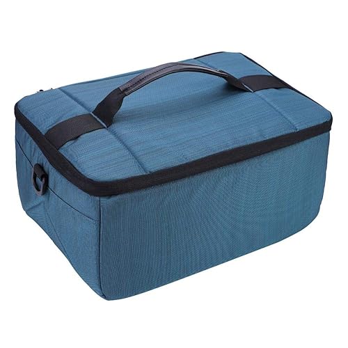 Acouto camera lens case, Protective Insert Partition Handle Camera Lens Bag Case Pouch, Camera Liner Bag, Zipper DSLR Camera Bag(Blue)