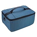 Acouto camera lens case, Protective Insert Partition Handle Camera Lens Bag Case Pouch, Camera Liner Bag, Zipper DSLR Camera Bag(Blue)