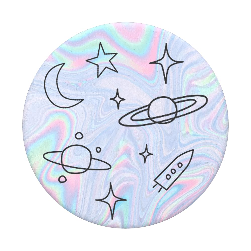 PopSockets Phone Grip with Expanding Kickstand, Adhesive Grip - Space Doodle