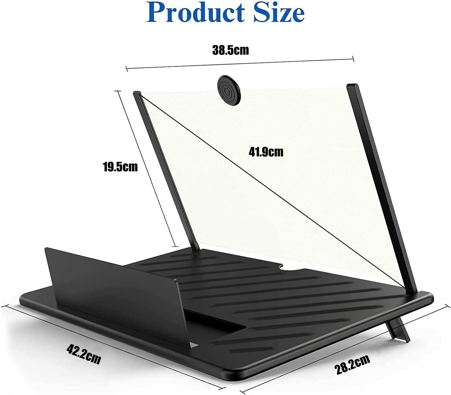 20" Screen Magnifier,3D HD Mobile Phone Magnifier Projector Screen for Movies, Videos, and Gaming,Foldable Phone Stand with Screen Amplifier,Supports