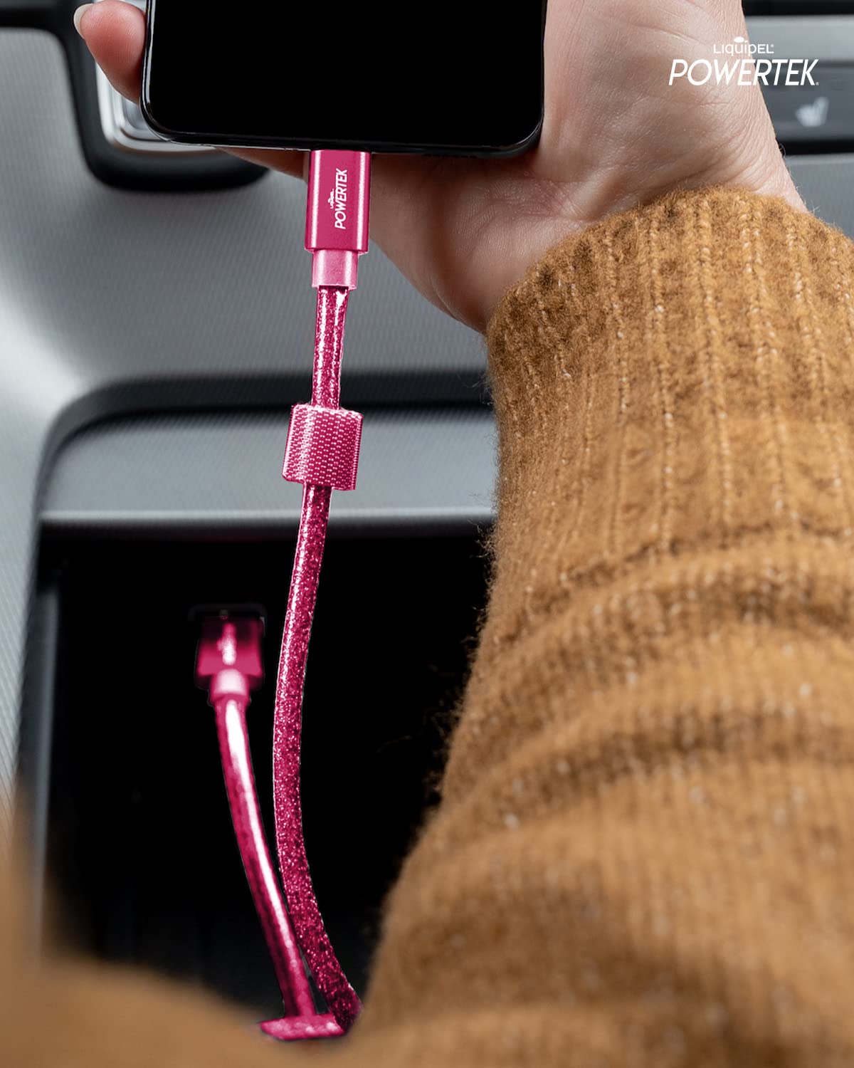 LIQUIPEL USB Type C Cable 6ft, USB A 2.0 to USB-C Fast Charger Extra Long Durable, Glitter Cables (Magenta)