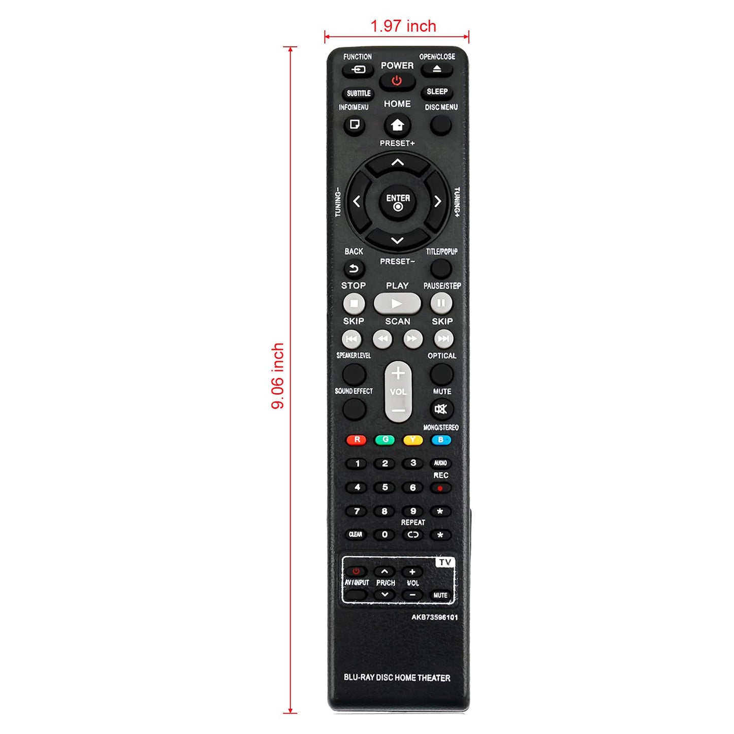 New AKB73596101 AKB73596102 Replace Remote fit for LG Home Cinema System BH9520TW DH6220C DH6220S S62D3-W S62S1-S S62S1-T2 S62S1-W S62S1-W2 S62S2-C