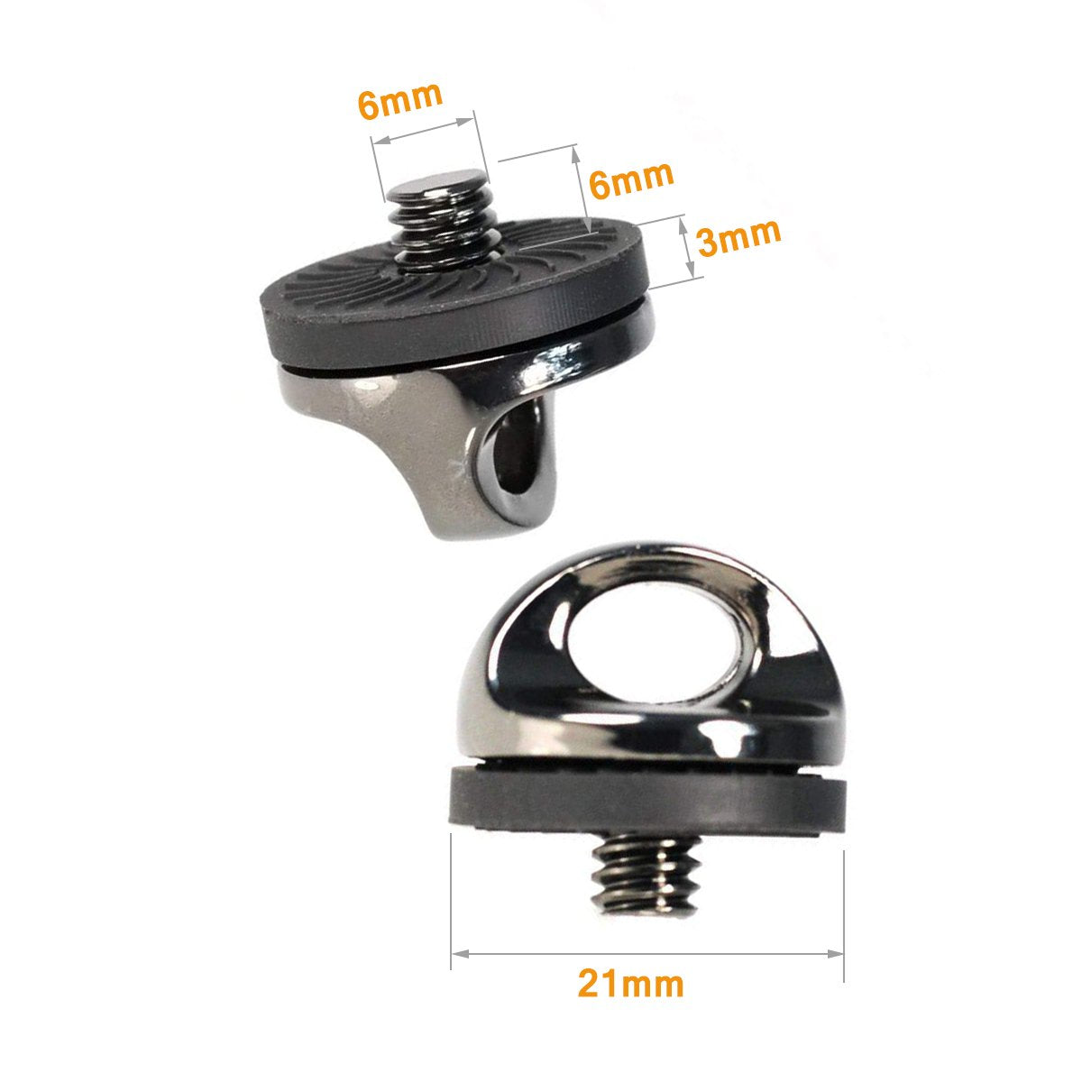 SaferCCTV Quick Install Metal Screw Holder for Quick Release Neck Strap/R-Strap/Neck Sling Strap,1/4 screw mouth Designed for cameras with quick