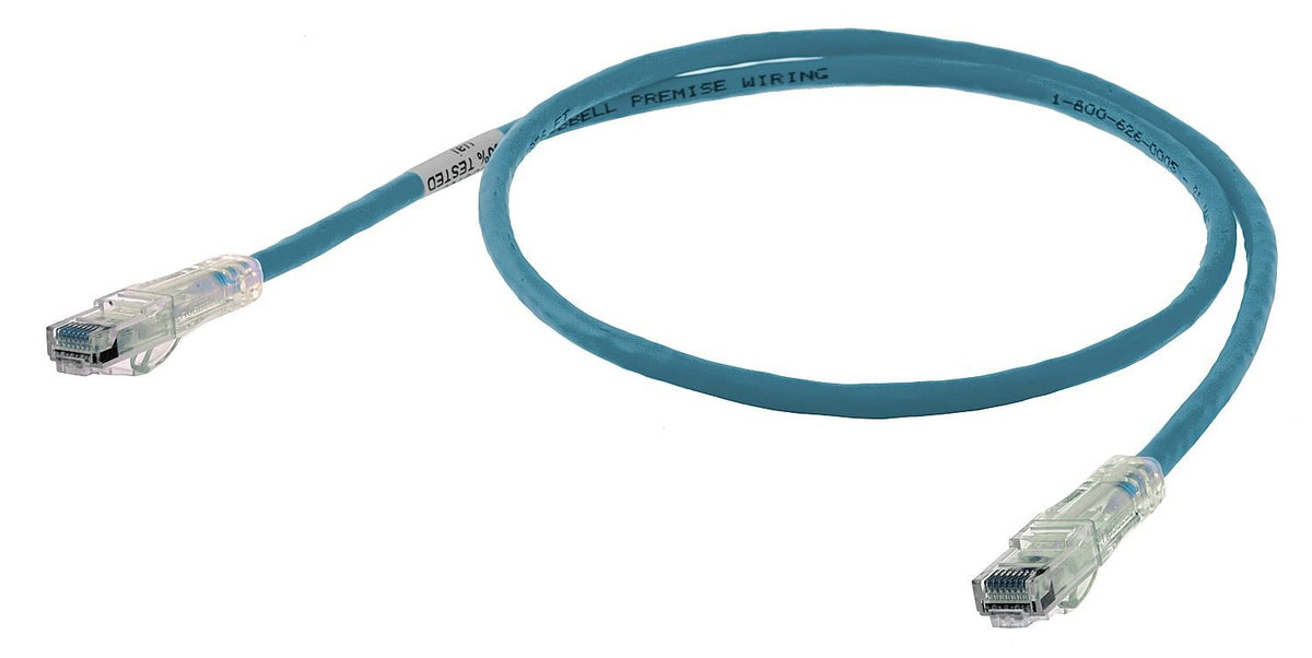 Hubbell Wiring Systems HC6B15 netSELECT Structured Wiring Universal Patch Cord, Category 6, 15' Length, Blue