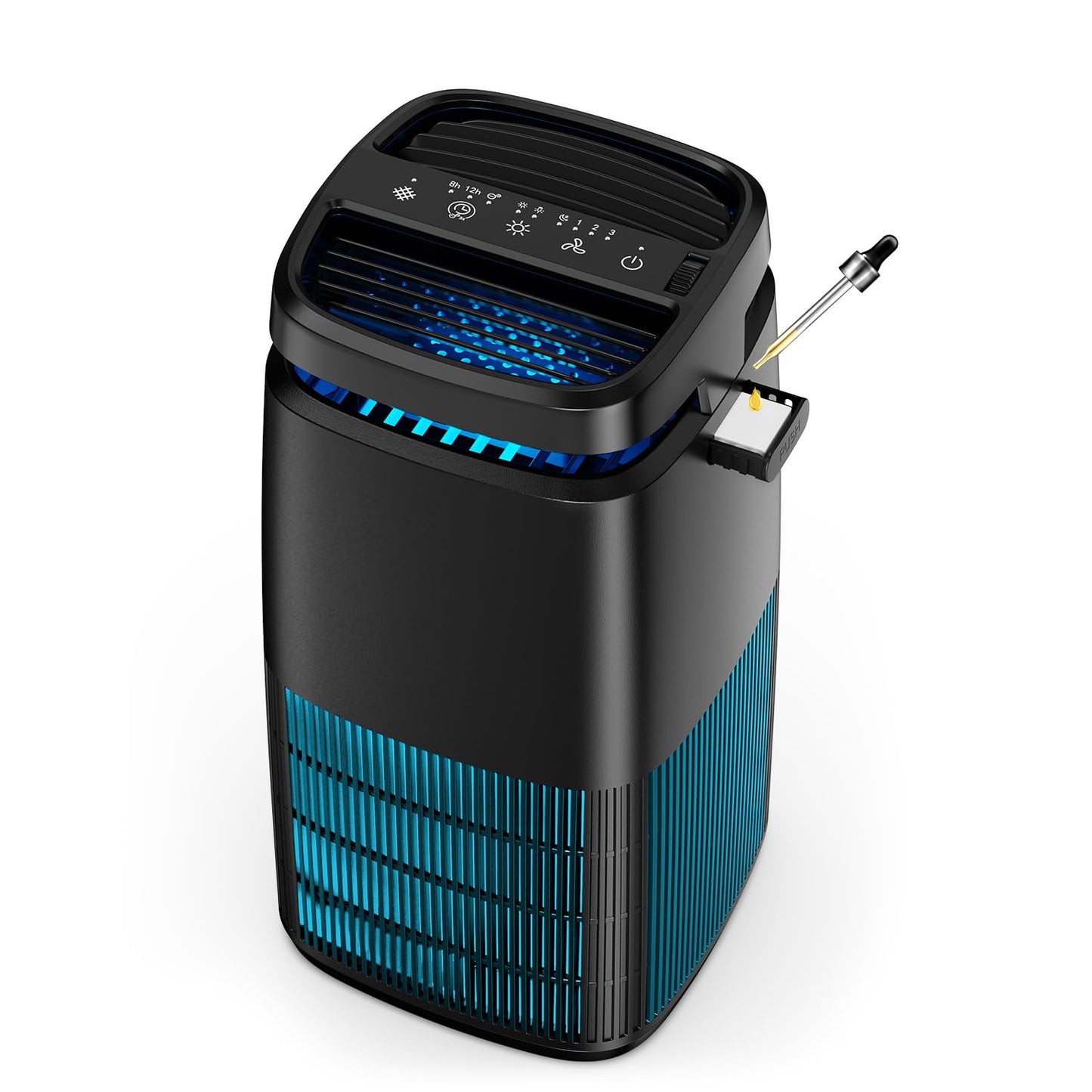 POMORON Air Purifiers for Home with Negative Ion and UV, MJ002H, Black