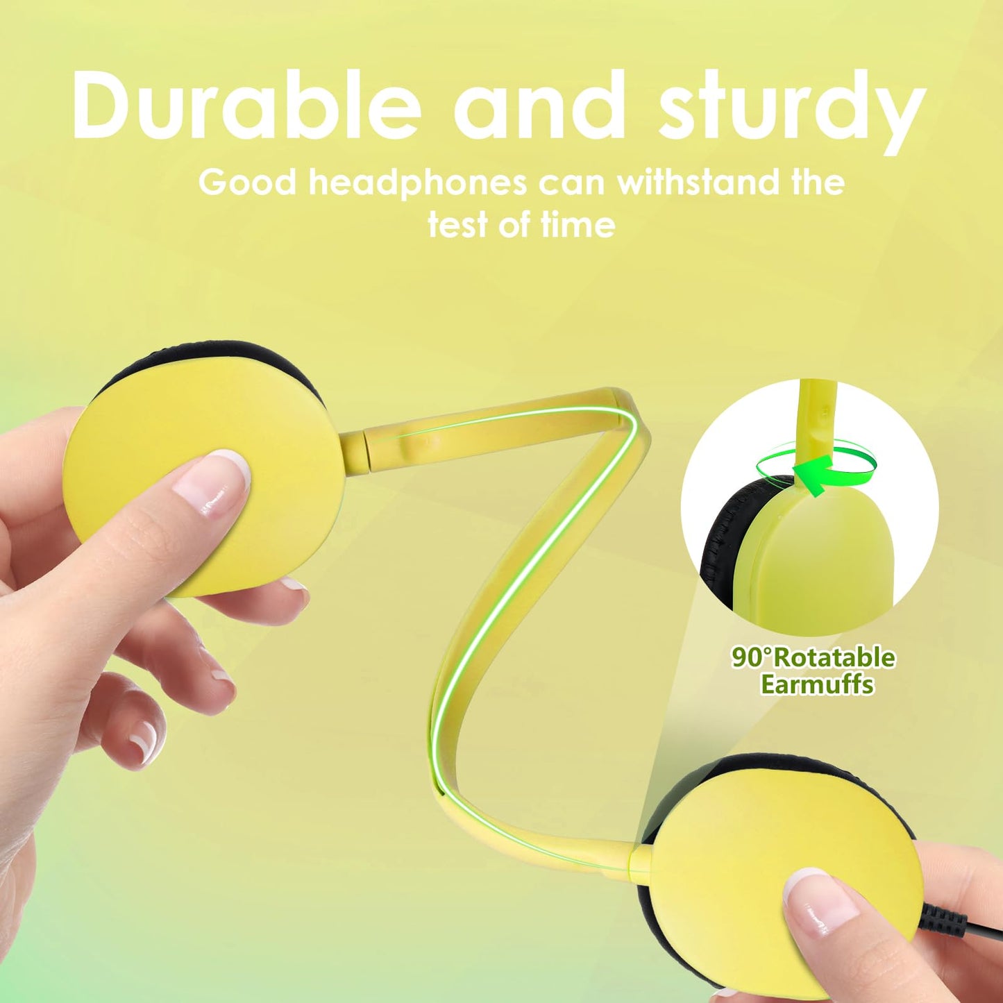 TJZXGUI Bulk Classroom Headphones for Students School 20 Pack Wholesale Headphones Class Set with 3.5mm Jack for Chromebook Laptop PC Computer (10