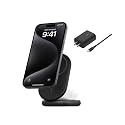 Belkin MagSafe-Compatible Charger, 2-in-1 Magnetic Foldable Charger 15W - Qi2-Certified Wireless Charging for Apple iPhone 16, Apple Watch, Samsung