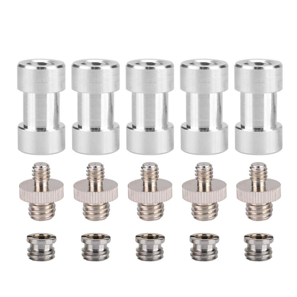 Acouto Metal 15pcs 1/4 Turn 3/8 Converter Threaded Screws Adapter Camera Screws Accessory