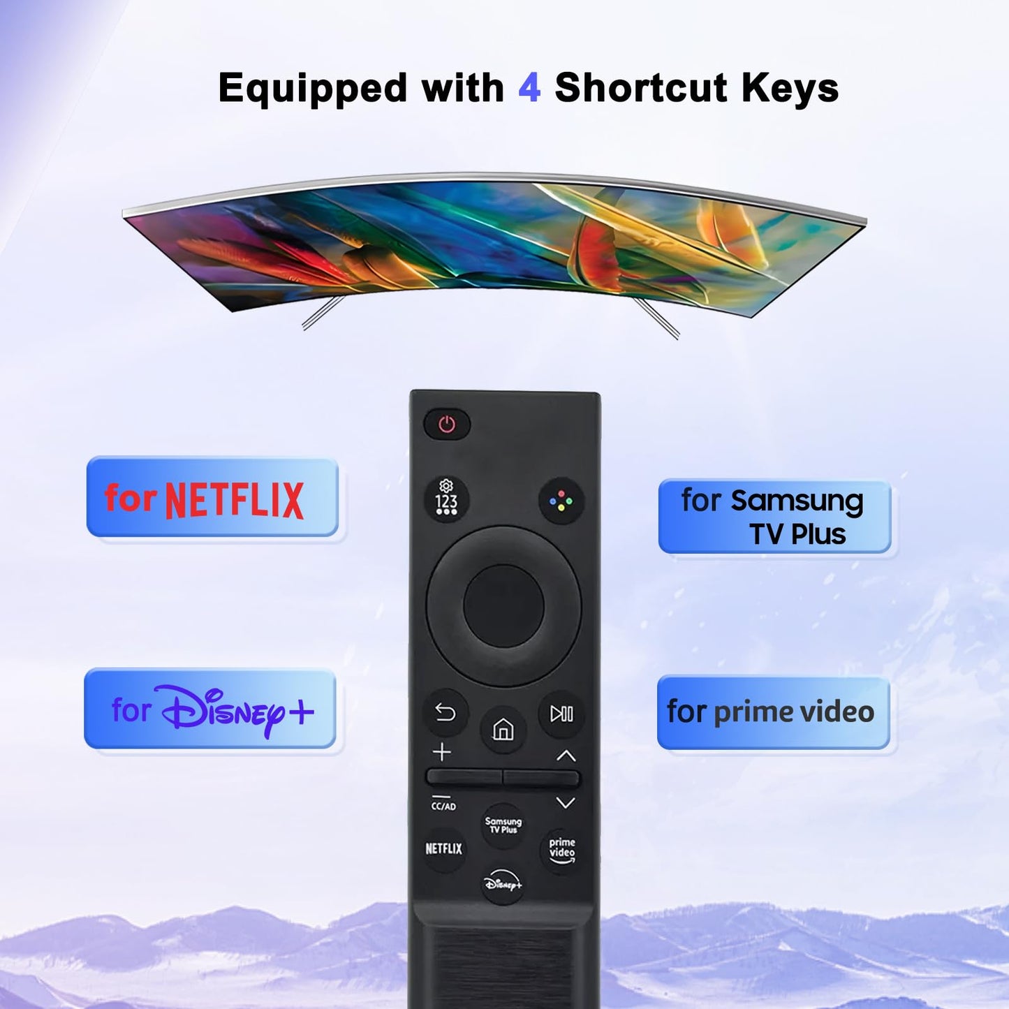 (Pack of 2) BN59-01388A BN59-01388H TM2240A Replacement for Samsung Smart TV Remote Control, for CU7000/DU7200, Crystal UHD, Frame, QLED, OLED, Neo