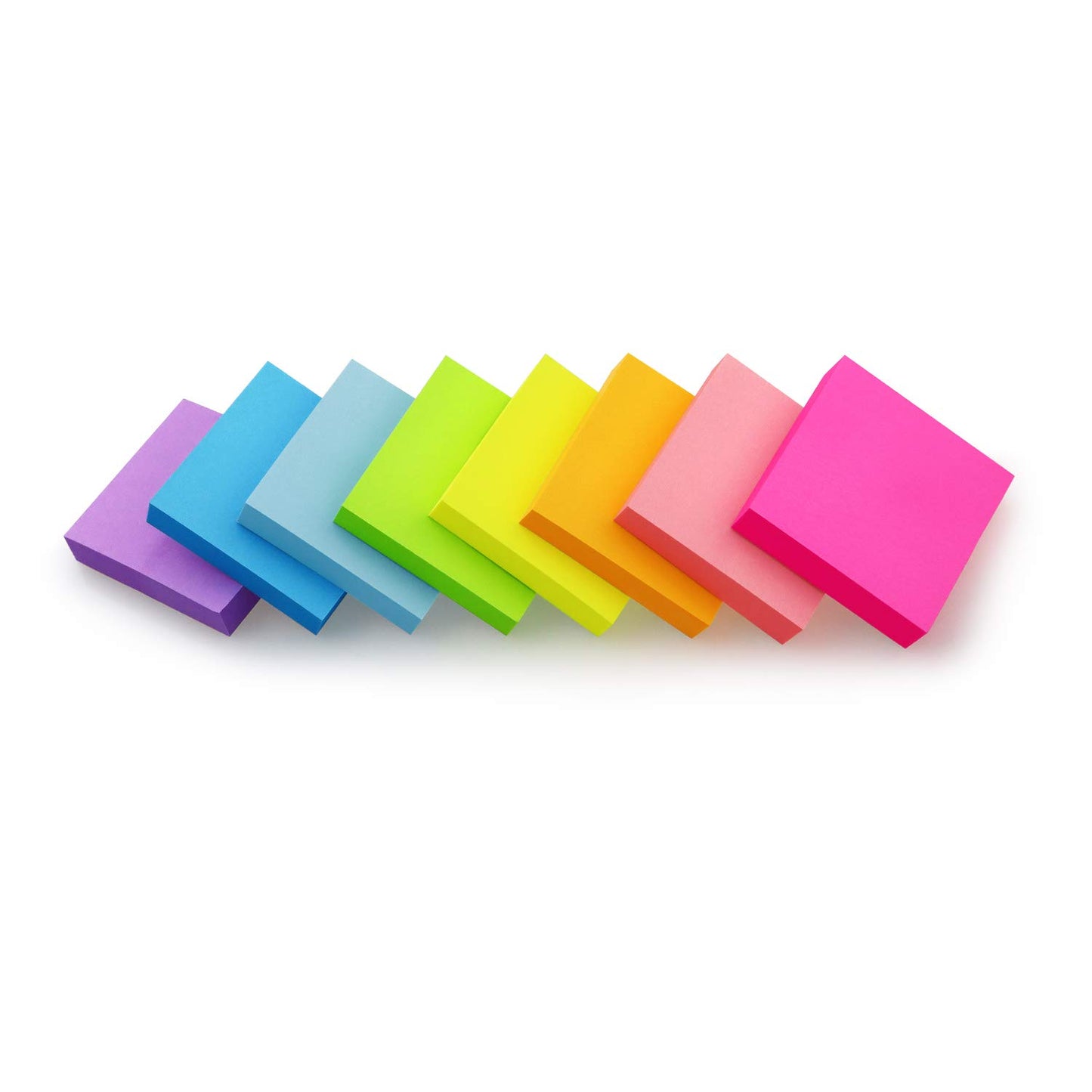 Sticky Notes 2x2 in, 8 Pads Bright Colors, 100 Sheets/Pad, Total 800 Sheets