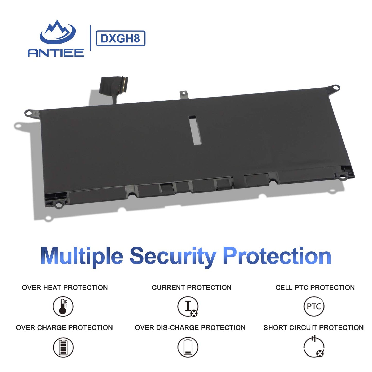 ANTIEE DXGH8 Laptop Battery for Dell XPS 13 9370 9380 7390 Inspiron 13 7390 7391 2-in-1 Inspiron 5390 5391 7490 Latitude 3301 E3301 Vostro 5390 5391