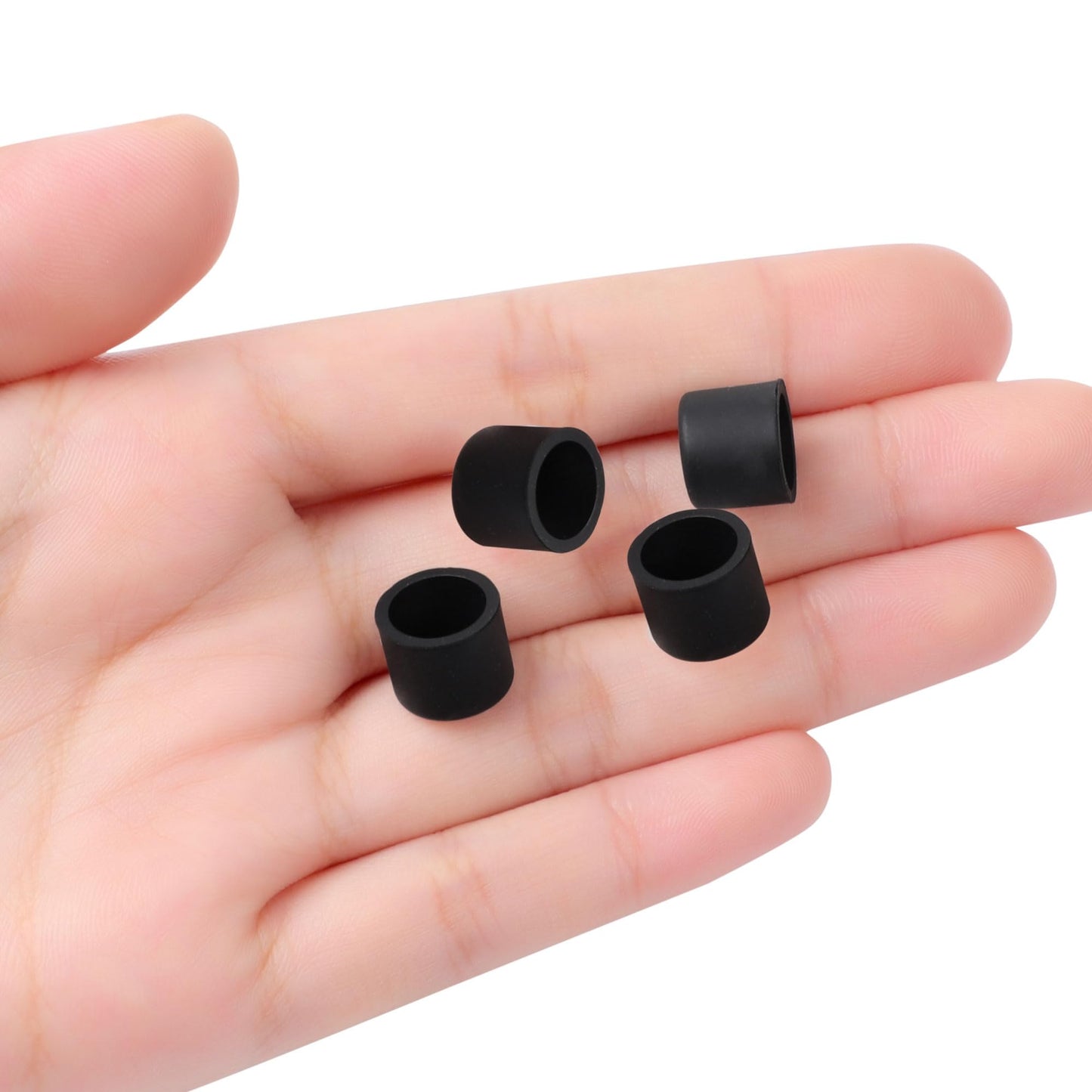 uxcell Silicone RCA Female Connector Anti Dust Plug, 8mm Dust Proof Cap Protector Cover 10 Pcs Black