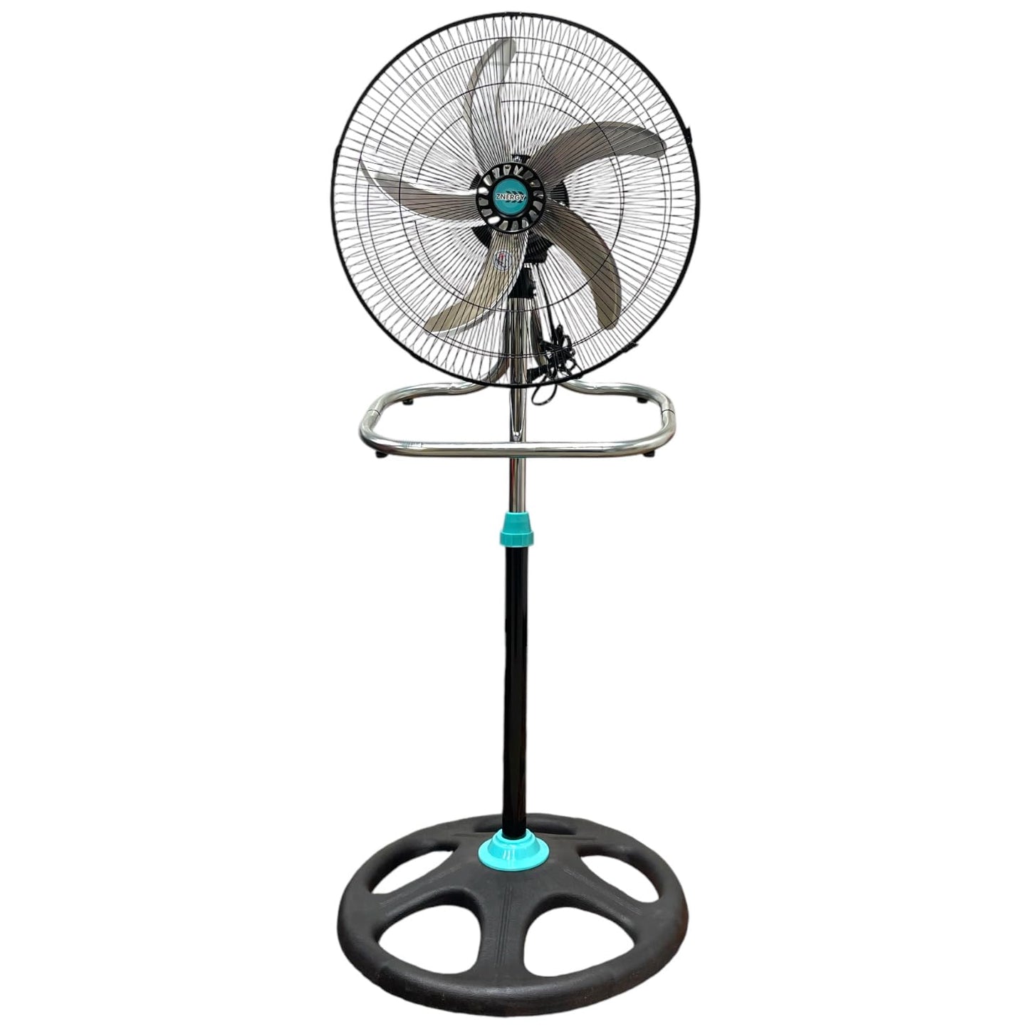ZNERGY 2 Packs 3850CFM 18inch 2in1 Modern Industrial Floor and Stand Fans Metal Blades 3 Speeds Oscillation Adjustable Heights for Livingroom, Dining