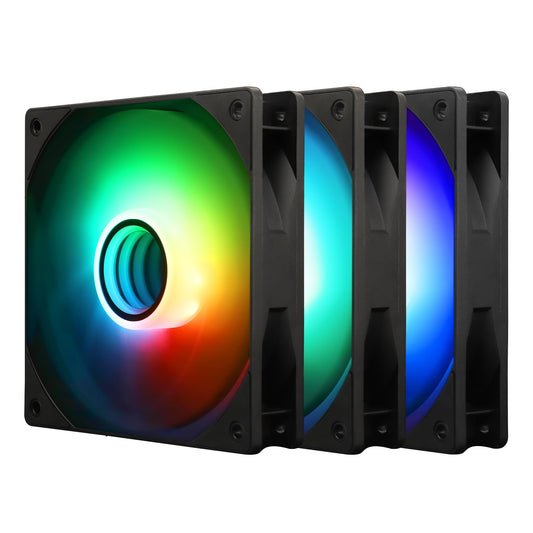 Thermalright TL-C12B-S V3 Case Fan 120mm ARGB CPU Cooler Fan Comes with ARGB Mirror Light Effect,PC PWM Silent Fan with 1500RPM Speed, Black CPU