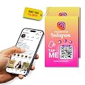 Reusable Followers Tap Sticker for Instagram with QR & NFC Tap - Compatible with iPhone and Android - Follow us on Instagram - Powered by Upgraving (2