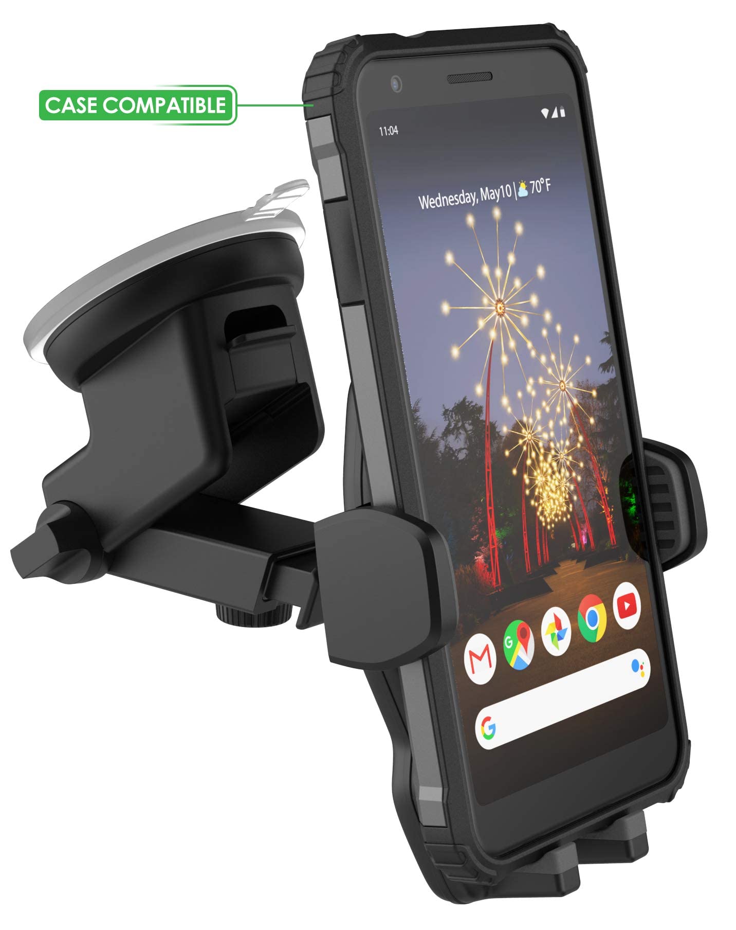 Encased V2 Car Mount Phone Holder for Google Pixel 9 Pro XL / 8 Pro / 7/7 Pro, (7a/8a) Fully Adjustable Case Compatible Dock (2024)