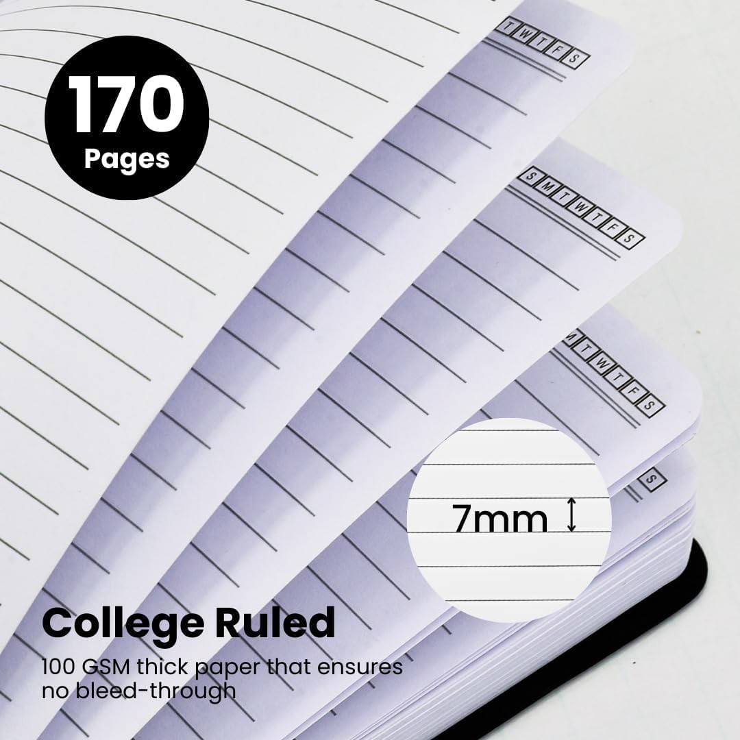 Nextnoid A5 Lined Spiral Notebook - 170 Page, College Ruled, Woodland Olive
