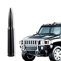POBADY Car Truck Short Bullet Antenna Mast Replacement 14.5CM/5.7IN Car Wash Proof Radio Antenna for FM AM Black Vehicle Car Antenna