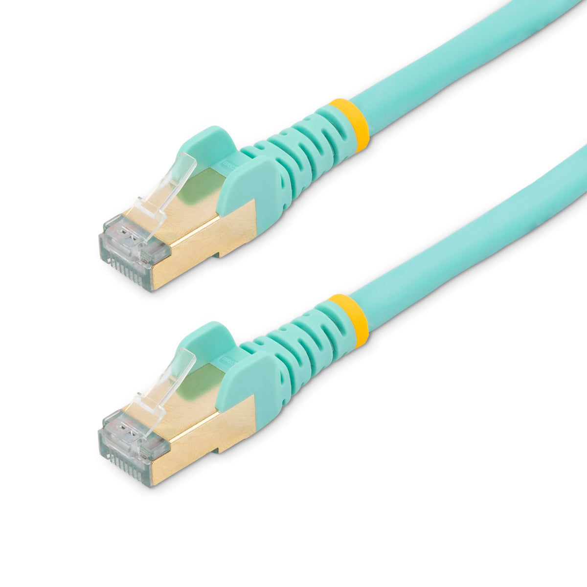 StarTech 30ft Cat6a Snagless Ethernet Cable, Aqua (C6ASPAT30AQ)