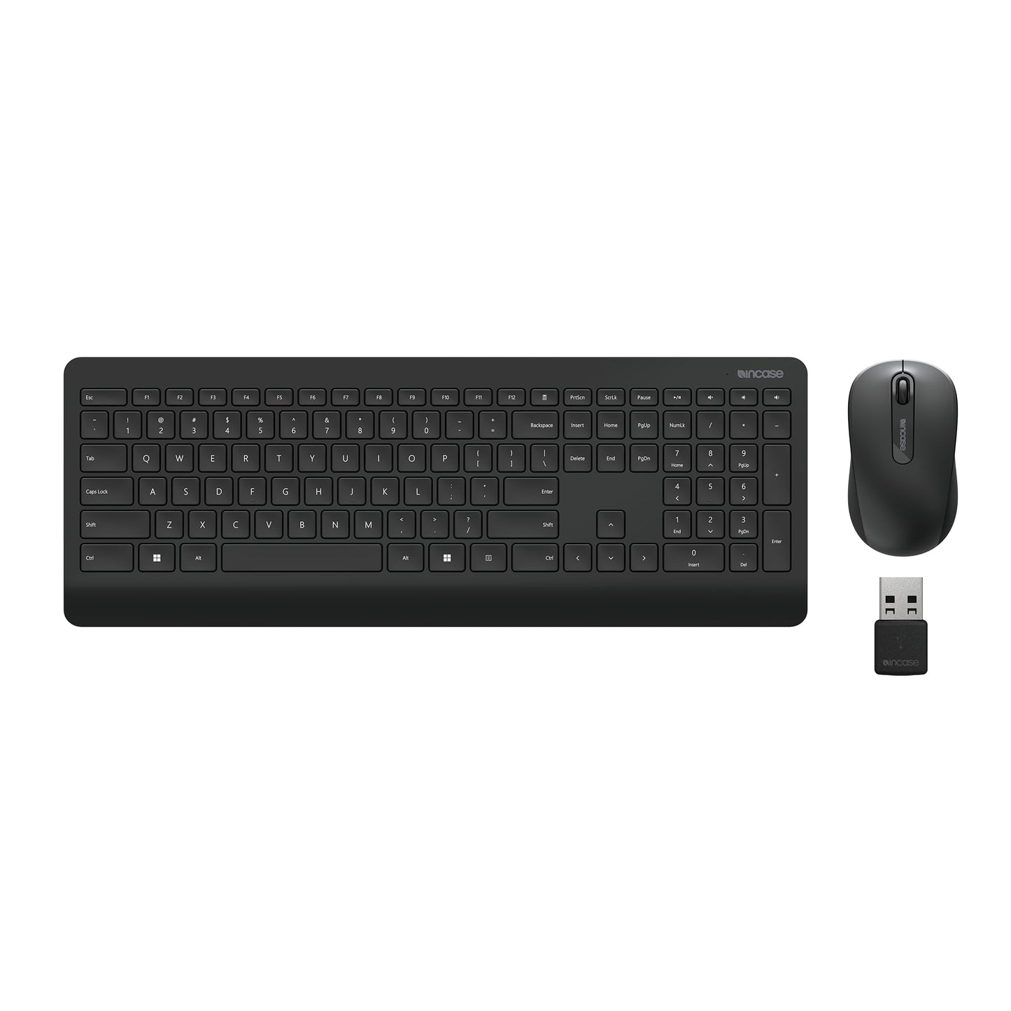 Incase Wireless Desktop 900 Keyboard and Mouse Combo - Designed by Microsoft - Quiet Touch Keys, Ambidextrous Design, Customizable Hotkeys, Two Year