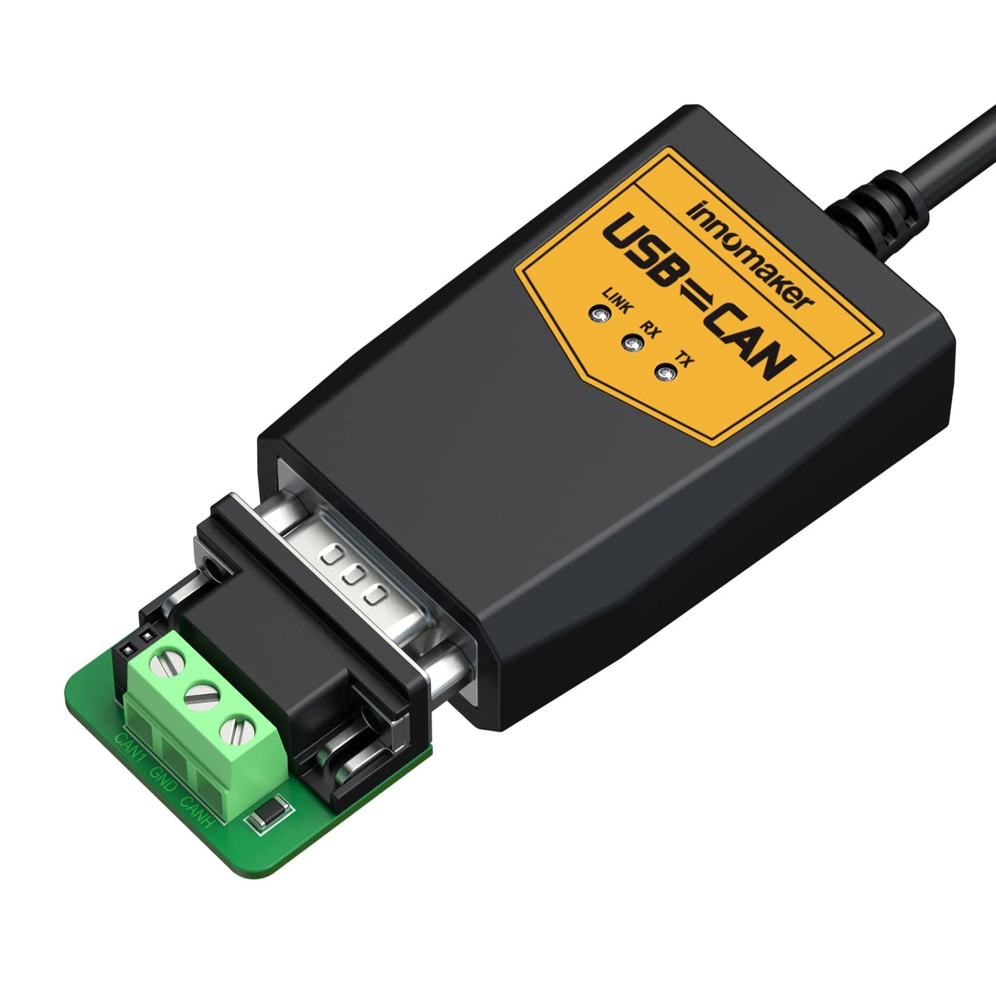 innomaker CAN DB9 120ohm Selectable Terminal, CAN DB9 Female to 3 pins Terminal (4 Pack)