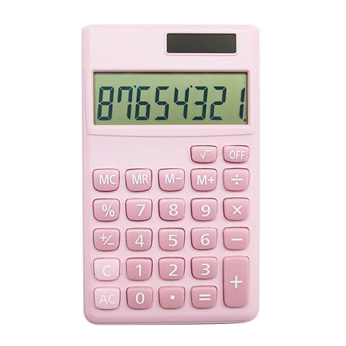 Basic Standard Calculators Small Digital Desktop Calculator with 8-Digit LCD Display, Battery Solar Power Smart Calculator Children's School Adult
