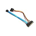 SATA 22 Pin Male to 7 Pin SATA Cable with 15 Pin SATA Female Power Cable