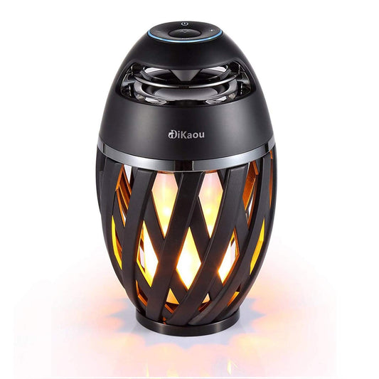 DiKaou Led Flame Table lamp, Torch Atmosphere Bluetooth Speakers&Outdoor Portable Stereo Speaker with HD Audio and Enhanced Bass,LED flickers Warm