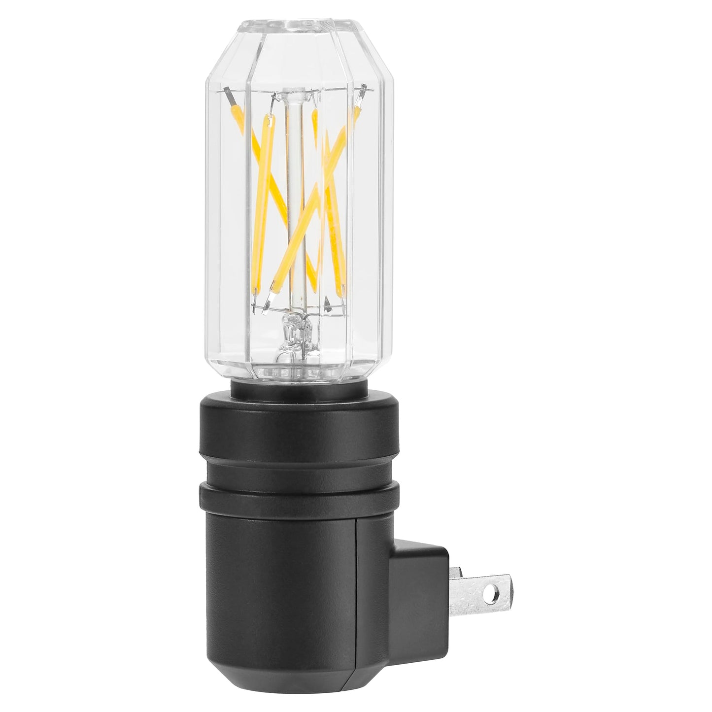 Maxxima Vintage LED Night Light, Plug-in Wall Outlet Filament Edison Bulb Style, 2700K Warm White, Automatic Dusk-to-Dawn Sensor, Rustic Design Ideal