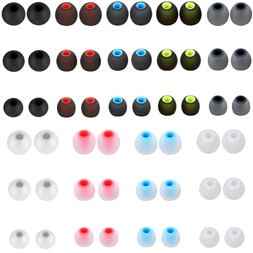 HUGJEPTTY Earbud Replacement Tips 54Pcs S+M+L?Ear Bud Rubber Tips Silicone Earbud Tips Earbud Covers Silicone Tips Headphone Covers for Ears Headphone