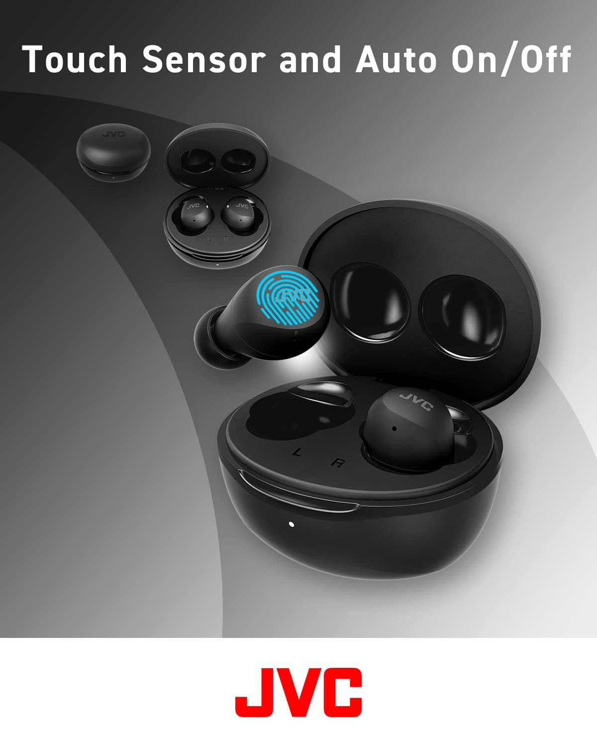 JVC Compact and Lightweight Gumy Mini True Wireless Earbuds Headphones, Long Battery Life (up to 23 Hours), Sound with Neodymium Magnet Driver, Water…