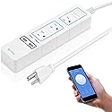 LITEdge Wi-Fi Accessible Smart Power Strip, Triple AC Outlets with 2 USB Charging Port, Compatible with Alexa, No Hub Needed, Cordless Distance APP