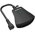 Monster Outdoor Smart Outlet Plug, 3-Outlet, Voice Control Compatible with Alexa and Google Assistant, Scheduling, Timer Control, Automation, Quick